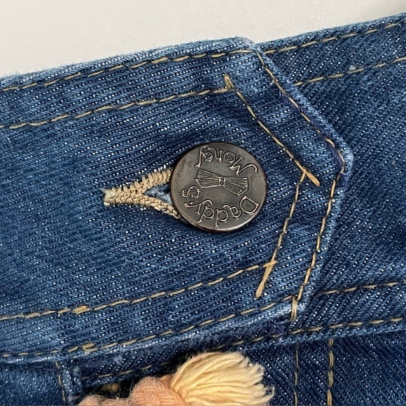 Vintage 70s Daddy’s Money Jeans Lace Up Side High Waist Wide Leg Flare Juniors 7 - Picture 9 of 10